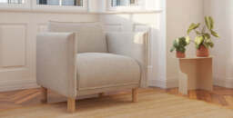 Cozy Armchair - Cream Textured Weave - thumbnail 8
