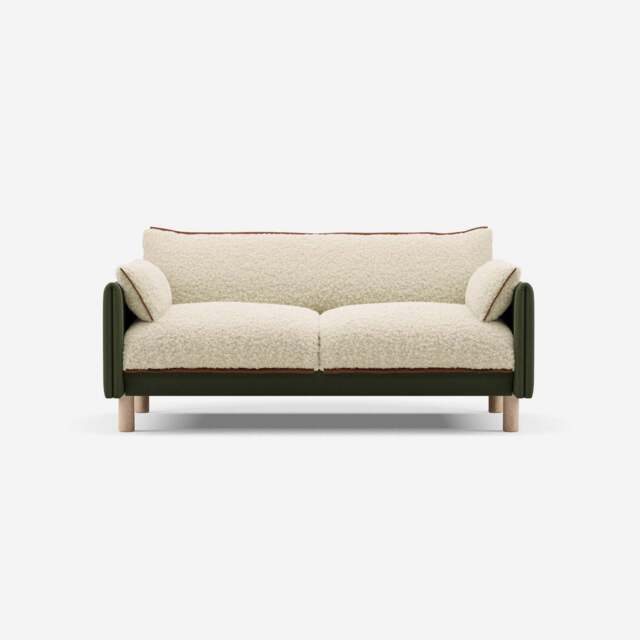 Cozy 2 Seater Sofa - Dark Green Velvet - image 1