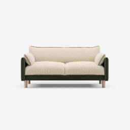 Cozy 2 Seater Sofa - Dark Green Velvet - thumbnail 1