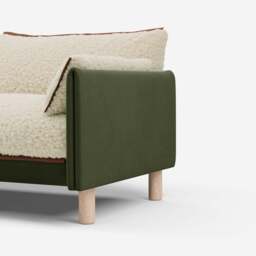 Cozy 2 Seater Sofa - Dark Green Velvet - thumbnail 2