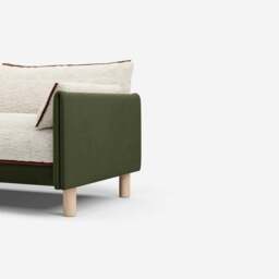 Cozy 5 Seater RH Chaise Sofa - Dark Green Velvet - thumbnail 2