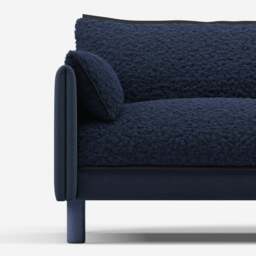 Cozy 1.5 Seater Chaise Sofa - Navy Cotton - thumbnail 5