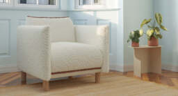 Cozy Armchair - Cream Fleece - thumbnail 7