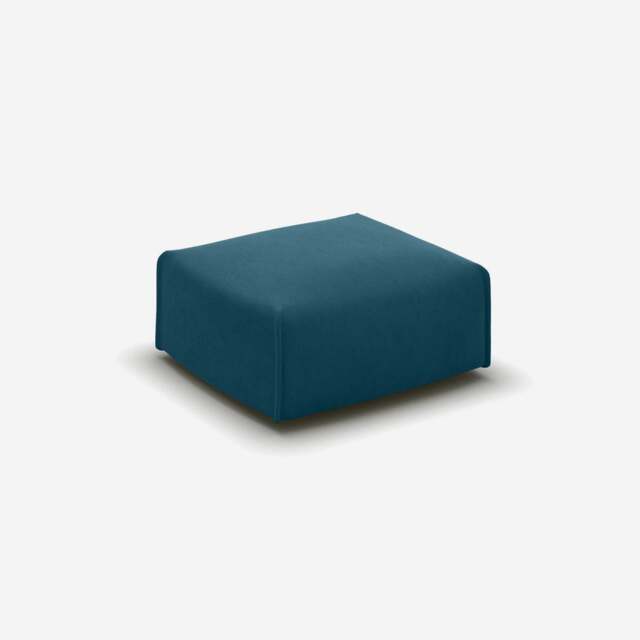 Float Square Ottoman - Teal Velvet - image 1