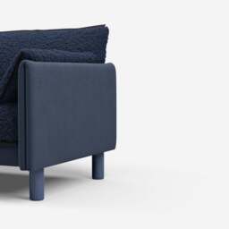 Cozy 2 Seater Sofa - Navy Cotton - thumbnail 2