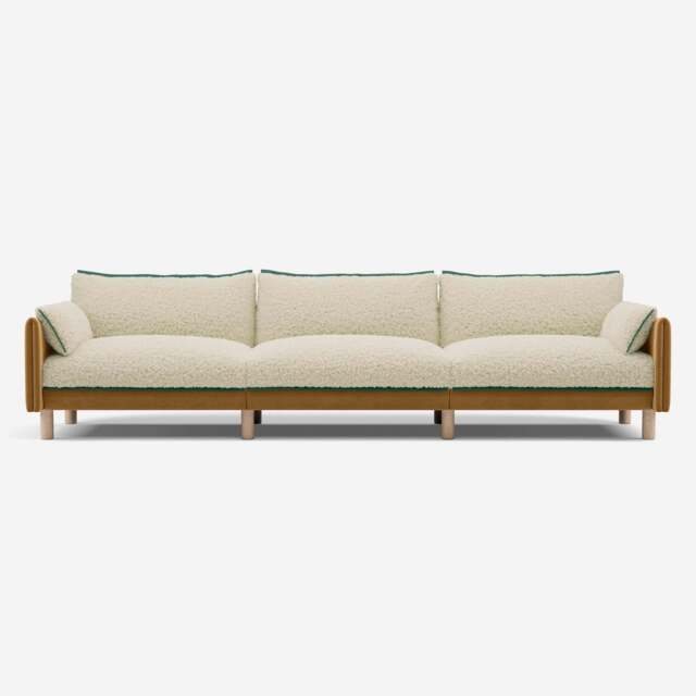 Cozy 5 Seater Sofa - Ochre Cotton - image 1