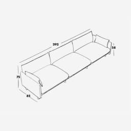 Cozy 5 Seater Sofa - Ochre Cotton - thumbnail 9