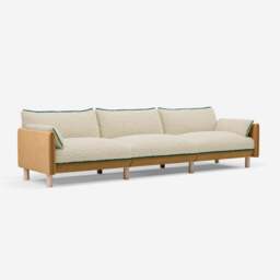 Cozy 5 Seater Sofa - Ochre Cotton - thumbnail 3