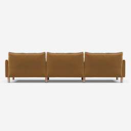 Cozy 5 Seater LH Chaise Sofa - Ochre Cotton - thumbnail 4