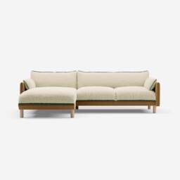Cozy 4 Seater LH Chaise Sofa - Ochre Cotton - thumbnail 3