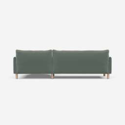 Cozy 4 Seater LH Chaise Sofa - Sage Cotton - thumbnail 5