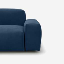 Float 1.5 Seater Chaise Sofa - Midnight Blue Velvet - thumbnail 2