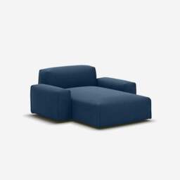 Float 1.5 Seater Chaise Sofa - Midnight Blue Velvet