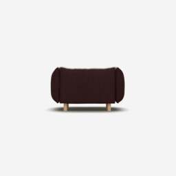 Pillow 1.5 Seater Sofa - Dark Brown Velvet - thumbnail 4