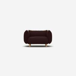 Pillow 1.5 Seater Sofa - Dark Brown Velvet - thumbnail 1