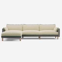 Cozy 5 Seater LH Chaise Sofa - Salt & Pepper Textured Weave - thumbnail 3