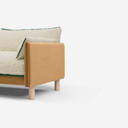 Cozy 5 Seater RH Chaise Sofa - Ochre Cotton - thumbnail 2
