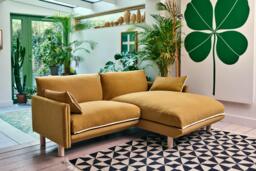Cozy 5 Seater RH Chaise Sofa - Ochre Cotton - thumbnail 5
