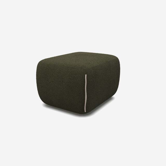 Cozy Pouffe - Green Boucle II - image 1
