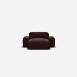 Float 1.5 Seater Chaise Sofa - Dark Brown Velvet - thumbnail 3