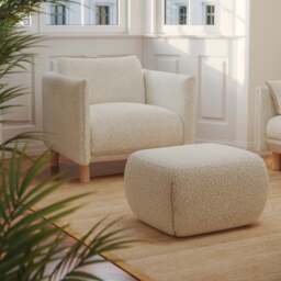 Cozy Armchair - Ecru Boucle - thumbnail 2