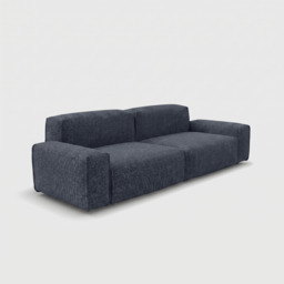 Float 3 Seater Sofa - Blue & Brown Textured Weave - thumbnail 3