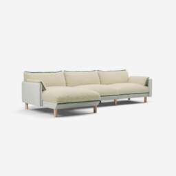 Cozy 5 Seater LH Chaise Sofa - Natural Cotton