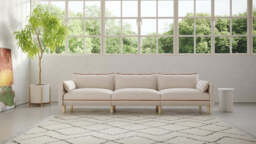 Cozy 5 Seater LH Chaise Sofa - Natural Cotton - thumbnail 6