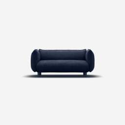Pillow 2 Seater Sofa - Navy Cotton - thumbnail 1