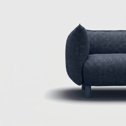 Pillow 3 Seater Sofa - Blue & Brown Textured Weave - thumbnail 2