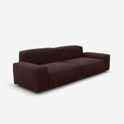 Float 3 Seater Sofa - Dark Brown Velvet - thumbnail 3