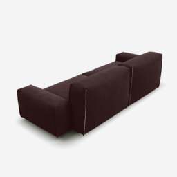 Float 3 Seater Sofa - Dark Brown Velvet - thumbnail 4