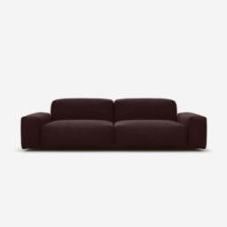 Float 3 Seater Sofa - Dark Brown Velvet - thumbnail 1