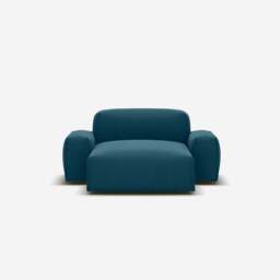 Float 1.5 Seater Chaise Sofa - Teal Velvet - thumbnail 3