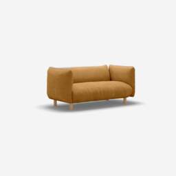 Pillow 2 Seater Sofa - Ochre Cotton - thumbnail 3