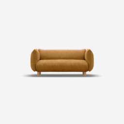 Pillow 2 Seater Sofa - Ochre Cotton - thumbnail 1