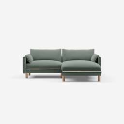 Cozy 3 Seater RH Chaise Sofa - Sage Cotton - thumbnail 3