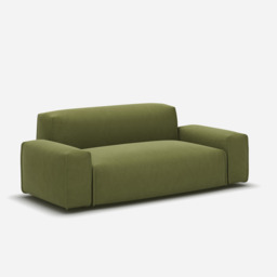 Float 2 Seater Sofa - Dark Green Velvet - thumbnail 3
