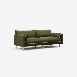 Cozy 3 Seater Sofa - Dark Green Velvet - thumbnail 4