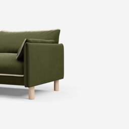 Cozy 3 Seater Sofa - Dark Green Velvet - thumbnail 3