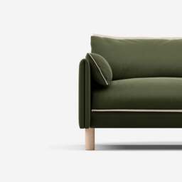 Cozy 3 Seater Sofa - Dark Green Velvet - thumbnail 6
