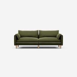 Cozy 3 Seater Sofa - Dark Green Velvet