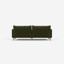 Cozy 3 Seater Sofa - Dark Green Velvet - thumbnail 5