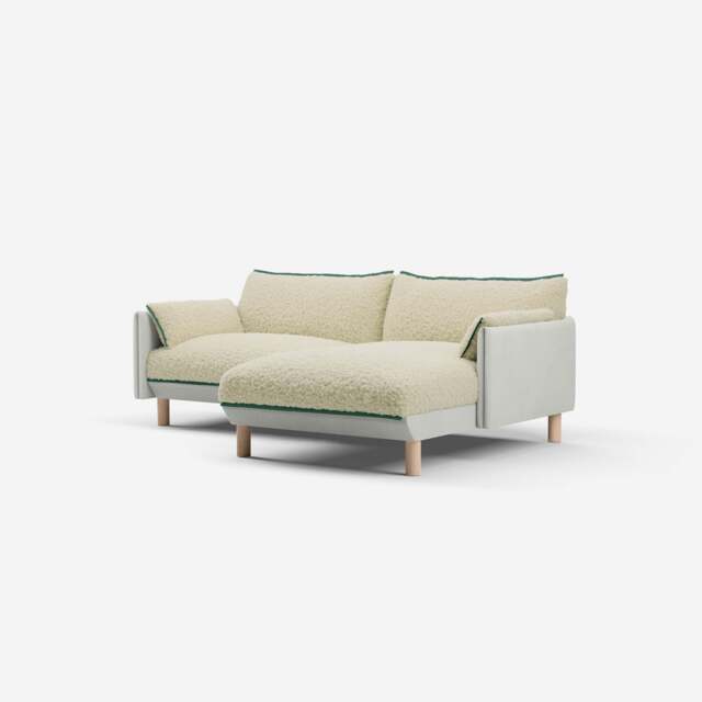 Cozy 3 Seater RH Chaise Sofa - Natural Cotton - image 1