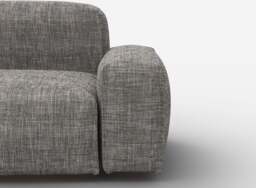 Float 5 Seater LH Chaise Sofa - Salt & Pepper Textured Weave - thumbnail 2