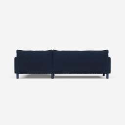Cozy 4 Seater LH Chaise Sofa - Navy Cotton - thumbnail 4