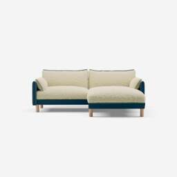 Cozy 3 Seater RH Chaise Sofa - Teal Velvet - thumbnail 3