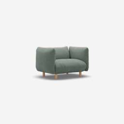 Pillow 1.5 Seater Sofa - Sage Cotton - thumbnail 3