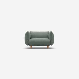Pillow 1.5 Seater Sofa - Sage Cotton - thumbnail 1