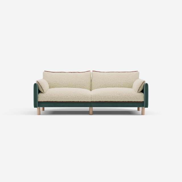 Cozy 3 Seater Sofa - Sage Cotton - image 1